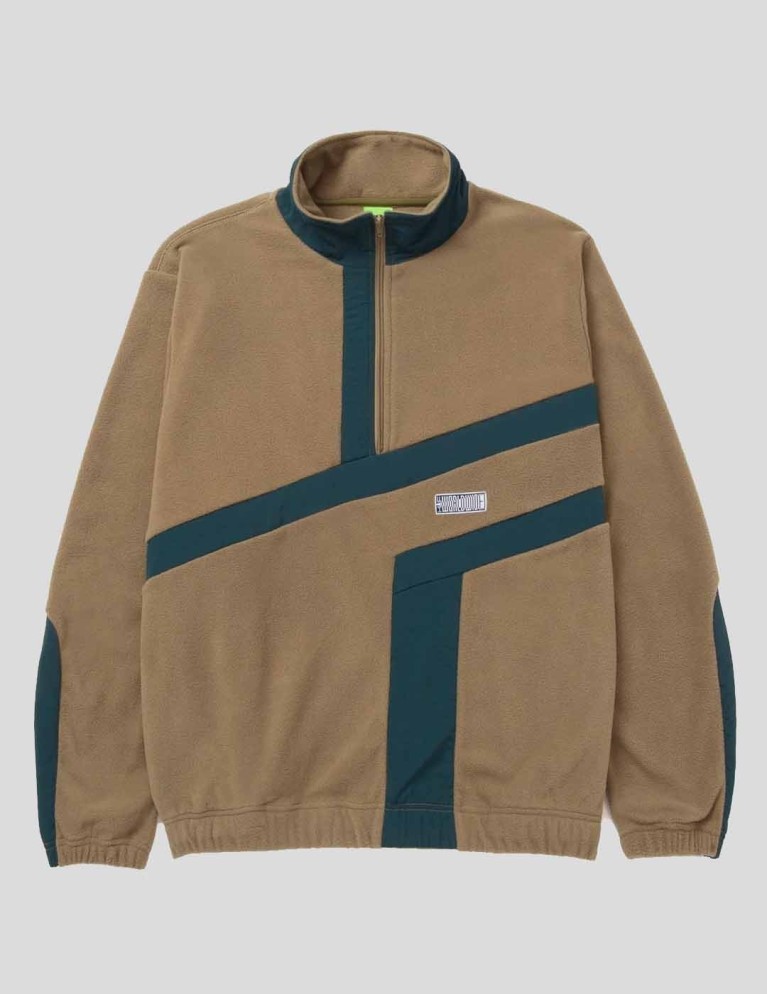Chaqueta HUF range quarter zip polar fleece olive